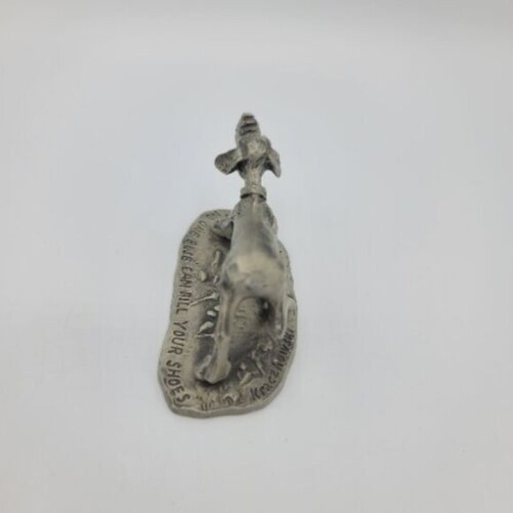 Pewter Dog With Shoe Figurine Little Gallery Hallmark Signed Kraczkowski 1975 - Picture 5 of 9